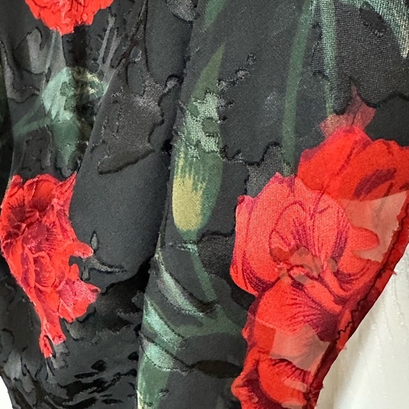 Robbie Bee Silk Blend Velvet Burn Out Y2k Floral Sleeveless Dress Vintage 8P - Picture 12 of 16